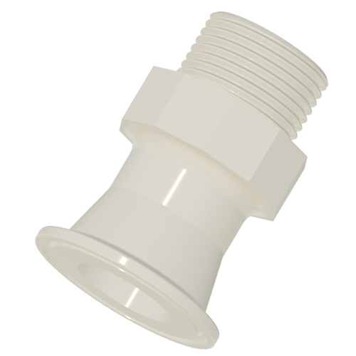 PVDF ISO Clamp Gewindenippelanschlu&szlig;